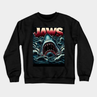 Unleash Oceanic Dread: Dive into Shark-Inspired Thrills with our Jaws-Inspired Collection! Crewneck Sweatshirt